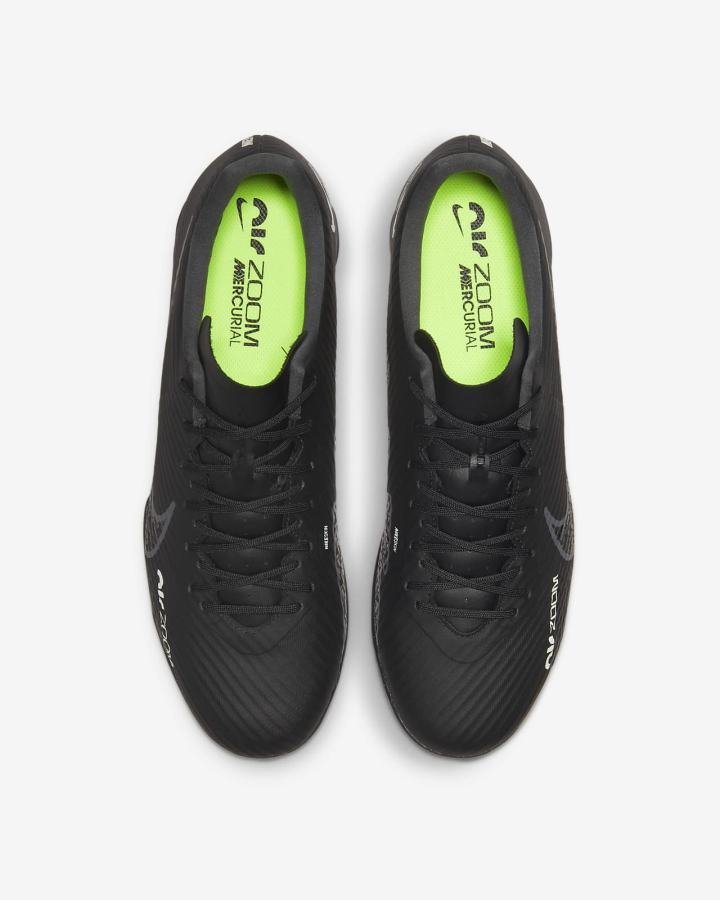 Nike Zoom Mercurial Vapor 15 Academy IC Indoor/Court Ženske Nogometne Tenisice Crne Bijele Tamno Sive | HR-05632UXSP