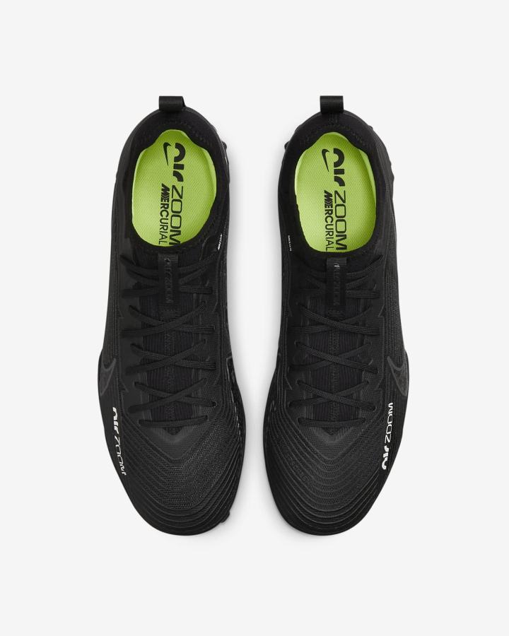 Nike Zoom Mercurial Vapor 15 Pro TF Turf Muške Nogometne Tenisice Crne Bijele Tamno Sive | HR-28307ZJYL