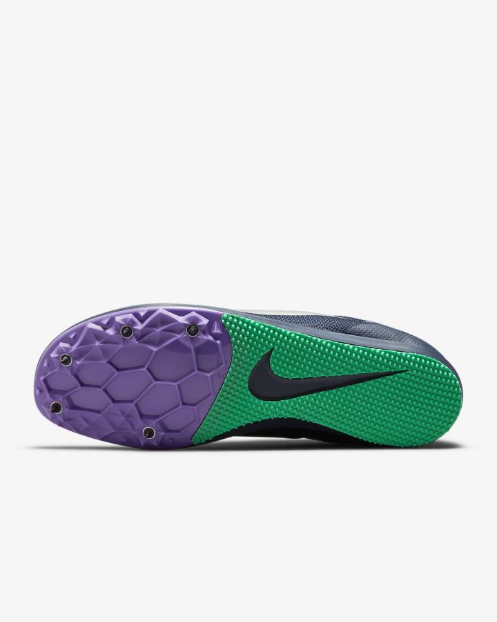 Nike Zoom Rival D 10 Track & Field Distance Spikes Muške Track Spikes Obsidijanske Tirkizne Metalne Srebrne | HR-34785IQAP