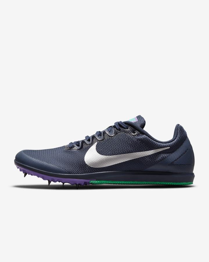 Nike Zoom Rival D 10 Track & Field Distance Spikes Muške Track Spikes Obsidijanske Tirkizne Metalne Srebrne | HR-34785IQAP