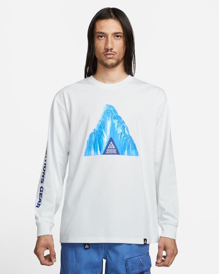 Nike ACG "Ice Cave" Long-Sleeve Muške Majice Bijele | HR-13508BYTE