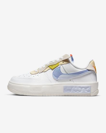 Nike Air Force 1 Fontanka Ženske Tenisiće Bijele Limun Svijetlo Plave | HR-21054EIJZ