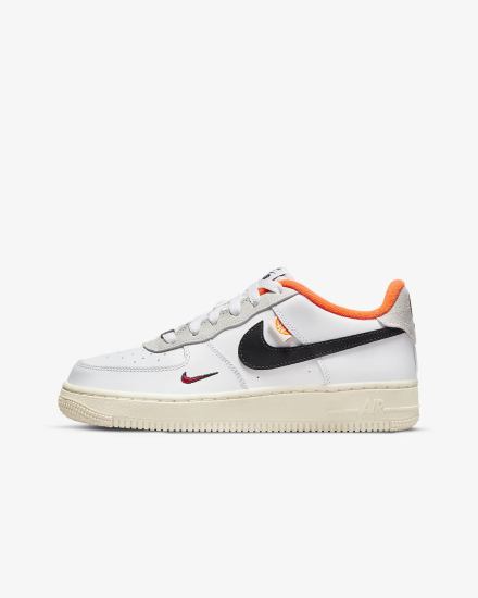 Nike Air Force 1 LV8 Za Dječake Tenisiće Bijele Narančaste Crne | HR-50672BKXO