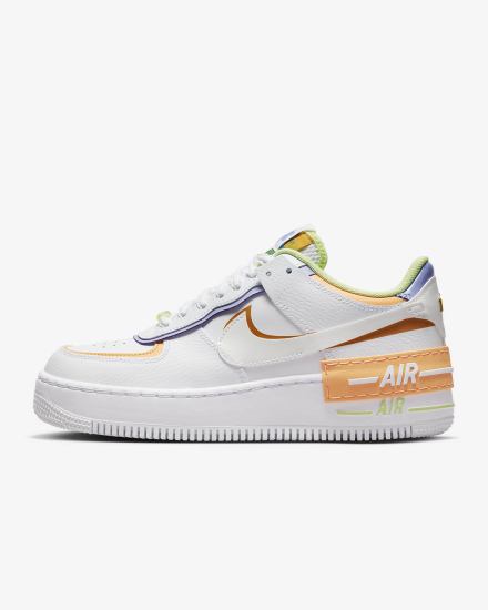 Nike Air Force 1 Shadow Ženske Tenisiće Bijele Koraljne Krem Svijetlo Zelene | HR-45096STBA