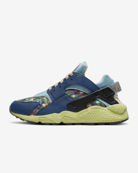 Nike Air Huarache Crater Premium Muške Tenisiće Tamnoplave Plave Bijele Crne Svijetlo Limun | HR-12589QOJZ