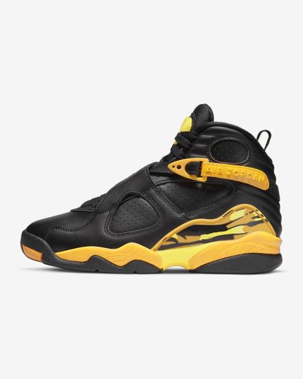 Nike Air Jordan 8 Retro Ženske Tenisiće Crne Žute | HR-93470PAKD