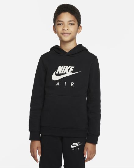 Nike Air Kids Za Dječake Majica S Kapuljačom Crne Svijetlo Bež | HR-39104WUYA