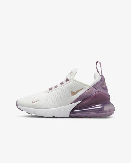 Nike Air Max 270 Kids Za Djevojčice Tenisiće Bijele Metalne Crvene Smeđe | HR-54729LYBO