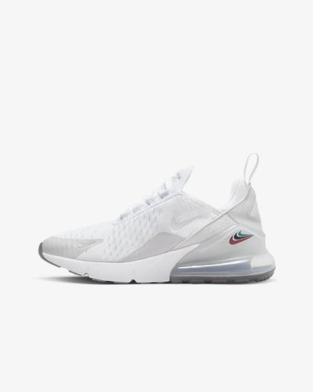 Nike Air Max 270 Kids Za Dječake Tenisiće Bijele Sive Crne | HR-42509MWRX