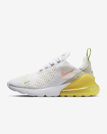 Nike Air Max 270 Ženske Tenisiće Bijele Žute Bijele Crvene | HR-86975TYMB