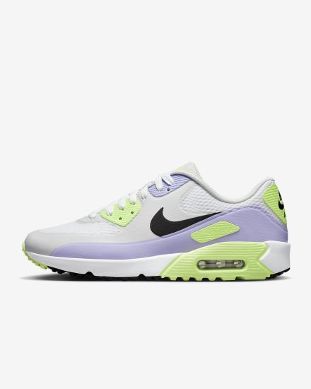 Nike Air Max 90 G Muške Cipele Za Golf Bijele Ljubičaste Crne | HR-02651CBAY