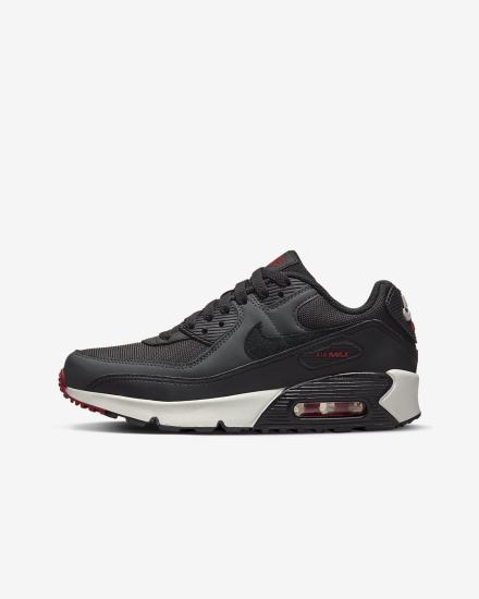 Nike Air Max 90 LTR Kids Za Djevojčice Tenisiće Tamno Sive Crvene Bijele Crne | HR-42078IPHL