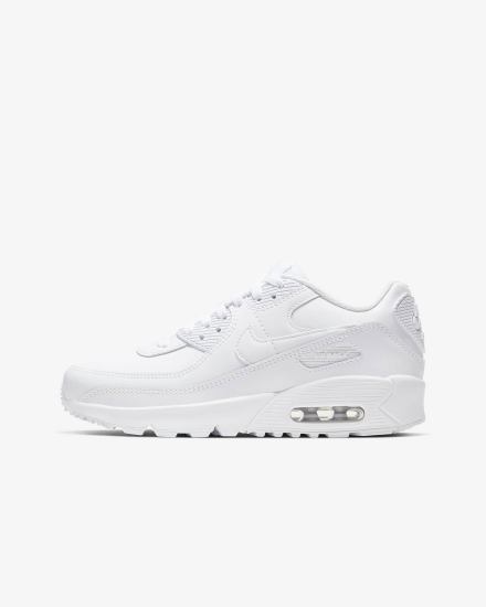 Nike Air Max 90 LTR Kids Za Djevojčice Tenisiće Bijele Metalne Srebrne Bijele | HR-72168VMDO