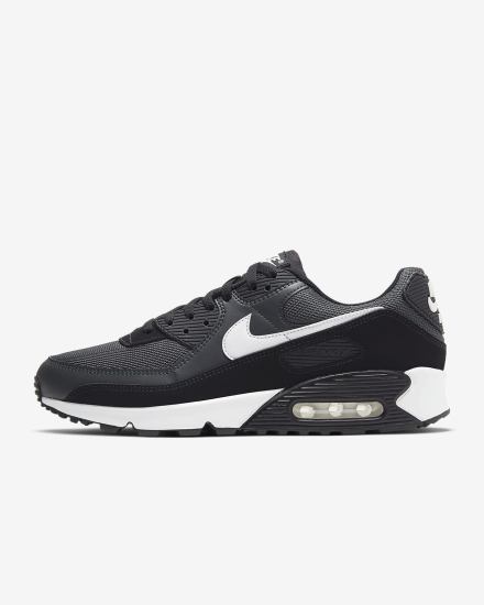 Nike Air Max 90 Muške Tenisiće Sive Tamno Sive Crne Bijele | HR-20596LRCD