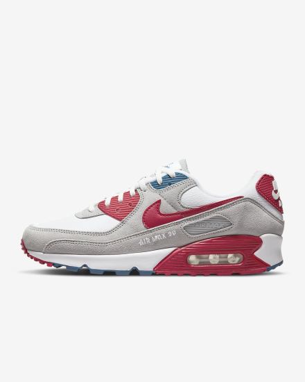 Nike Air Max 90 Muške Tenisiće Svijetlo Sive Bijele Crvene | HR-65914LRFJ