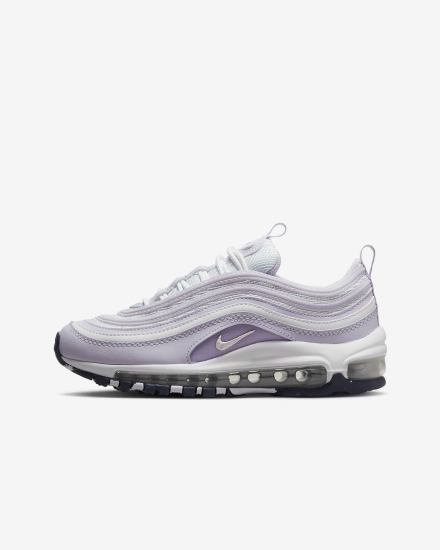 Nike Air Max 97 Kids Za Djevojčice Tenisiće Bijele Ljubičaste Metalne Srebrne | HR-67193TDYW