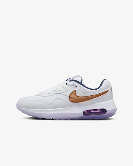 Nike Air Max Motif Kids Za Djevojčice Tenisiće Bijele Tamnoplave Ljubičaste Metalne Bakrene | HR-19507SVBC