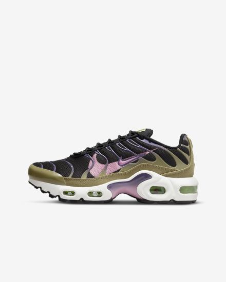 Nike Air Max Plus Kids Za Djevojčice Tenisiće Crne Ljubičaste Roze | HR-47381OXIY