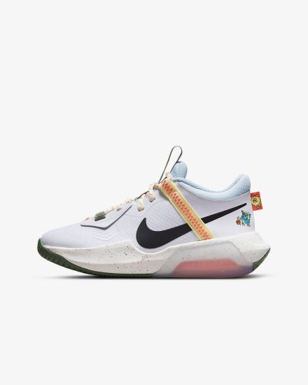 Nike Air Zoom Crossover Kids Za Djevojčice Košarkaške Cipele Bijele Narančaste Crne | HR-03654XVGW