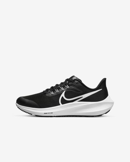 Nike Air Zoom Pegasus 39 Kids Road Za Djevojčice Tenisiće Crne Bijele | HR-36805XVGE