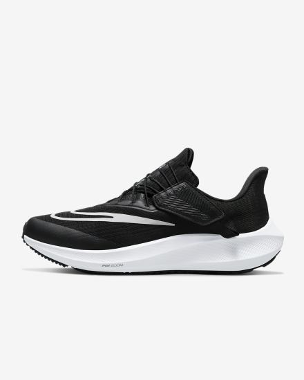 Nike Air Zoom Pegasus FlyEase Easy On/Off Road Ženske Tenisiće Crne Tamno Sive Bijele | HR-30152YTDQ