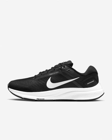 Nike Air Zoom Structure 24 Road Ženske Tenisiće Crne Bijele | HR-83640OVEQ