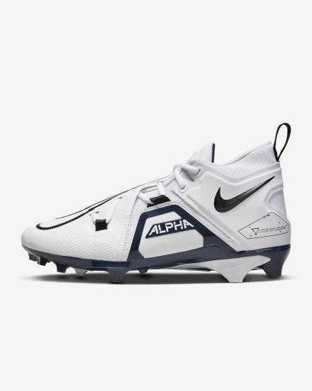 Nike Alpha Menace Pro 3 Muške Kopačke Bijele Tamnoplave Crne | HR-75481KZXE