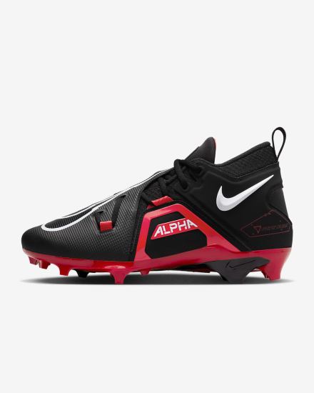 Nike Alpha Menace Pro 3 Muške Kopačke Crne Crvene Bijele | HR-96538UYCK