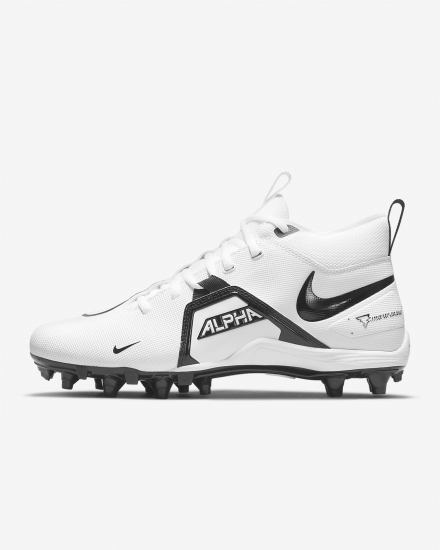 Nike Alpha Menace Varsity 3 Muške Kopačke Bijele Crne | HR-78156OJQK