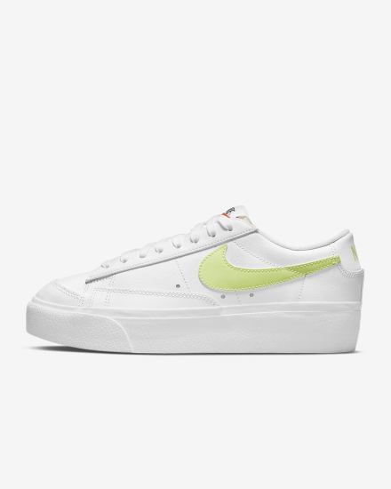 Nike Blazer Low Platform Ženske Tenisiće Bijele Crne Svijetlo Limun | HR-64759BYCN