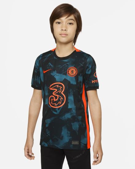 Nike Chelsea FC 2021/22 Stadium Third Kids Dri-FIT Soccer Za Djevojčice Dres Crvene | HR-80394HKGR