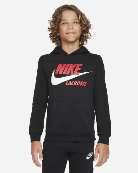 Nike Club Fleece Kids Za Dječake Majica S Kapuljačom Crne | HR-42563CGHY