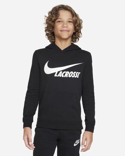 Nike Club Fleece Kids Za Dječake Majica S Kapuljačom Crne | HR-82196FNLQ