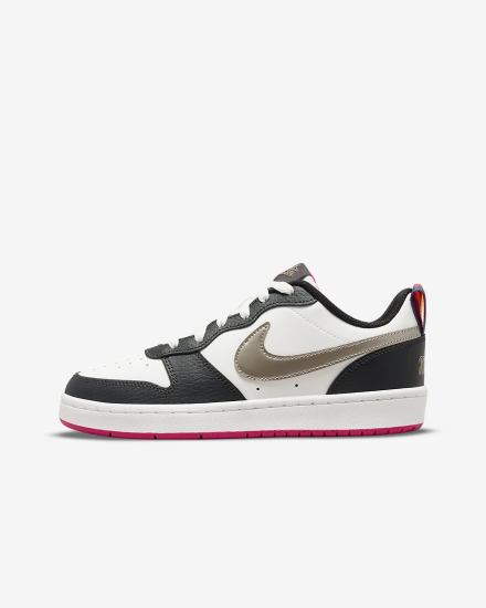 Nike Court Borough Low 2 Kids Za Djevojčice Tenisiće Bijele Roze Metalne Plave Sive | HR-01286PJMR