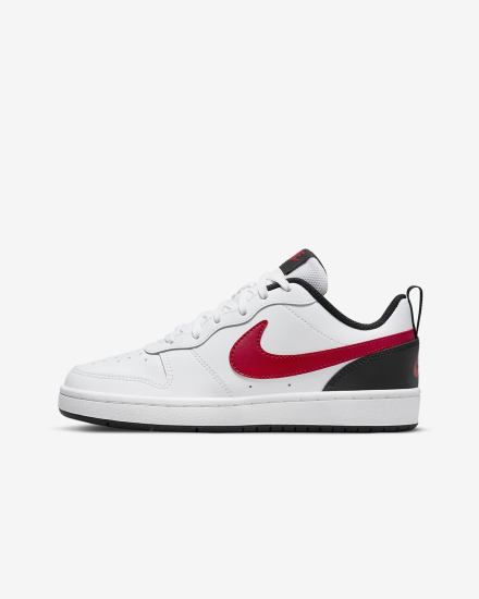 Nike Court Borough Low 2 Kids Za Djevojčice Tenisiće Bijele Crne Crvene | HR-67054QZAO