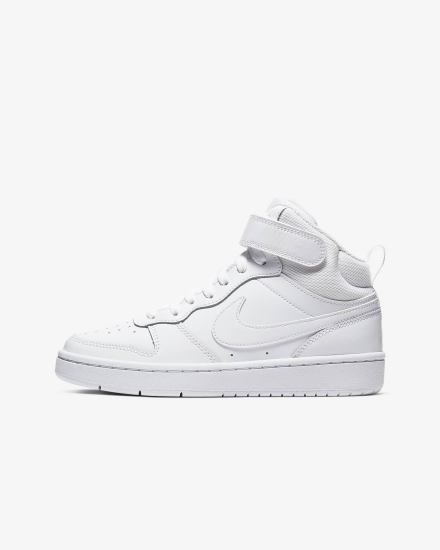 Nike Court Borough Mid 2 Kids Za Djevojčice Tenisiće Bijele | HR-69742TUYI