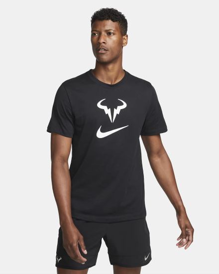 Nike Court Dri-FIT Rafa Tennis Muške Majice Crne | HR-06148VKCS