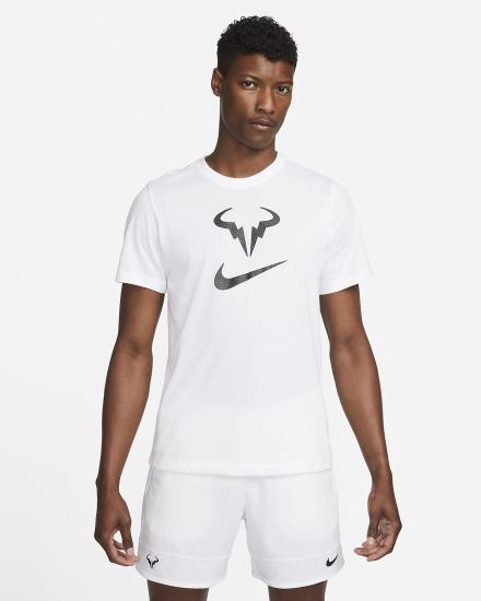 Nike Court Dri-FIT Rafa Tennis Muške Majice Bijele | HR-54921IAKQ