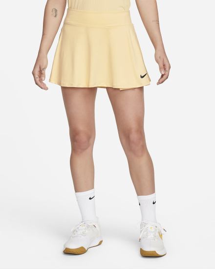 Nike Court Dri-FIT Victory Flouncy Tennis (Plus Size) Ženske Suknje Svijetlo Žute Crne | HR-69310DKAP