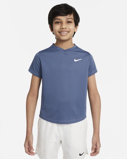 Nike Court Dri-FIT Victory Kids Short-Sleeve Tennis Top Za Dječake Majice Bijele | HR-15468ANWB