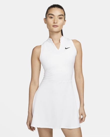 Nike Court Dri-FIT Victory Tennis Ženske Haljine Bijele Crne | HR-58429LPRO