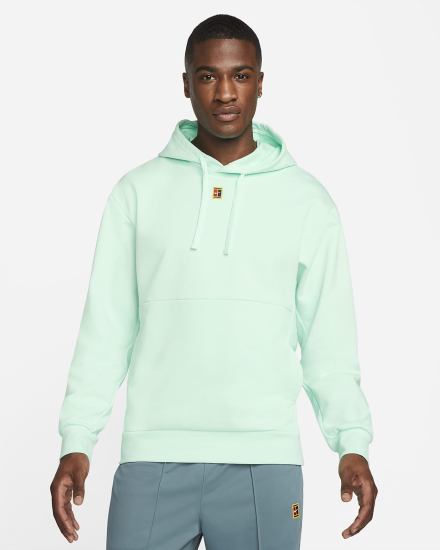 Nike Court Fleece Tennis Muške Majica S Kapuljačom Menta | HR-65497WGAF