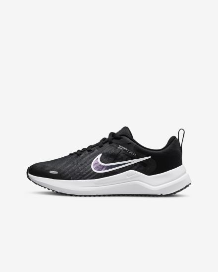 Nike Downshifter 12 Kids Road Za Djevojčice Tenisiće Crne Tamno Sive Bijele | HR-09682EBKL