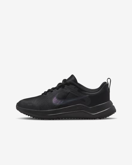 Nike Downshifter 12 Kids Road Za Dječake Tenisiće Crne Svijetlo Sive Crne | HR-58937ZFLP