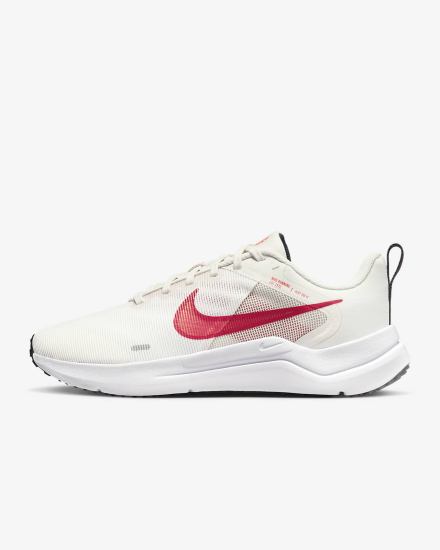 Nike Downshifter 12 Road Ženske Tenisiće Bijele Svijetlo Crvene | HR-59237QEAK