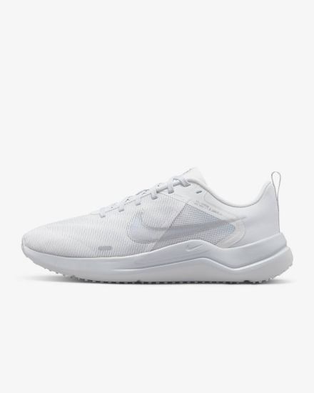 Nike Downshifter 12 Road Ženske Tenisiće Bijele Platine Metalne Srebrne | HR-75841BFZM