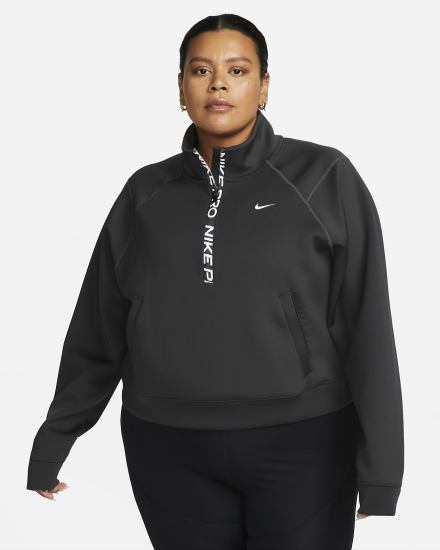 Nike Dri-FIT 1/2-Zip Training Top Ženske Pulover Tamno Sive Crne Bijele | HR-19054DECH