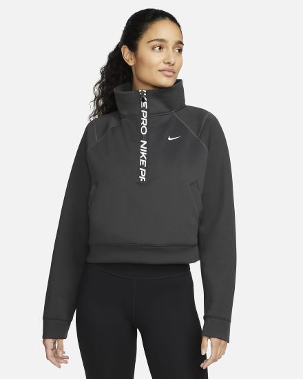 Nike Dri-FIT 1/2-Zip Training Top Ženske Pulover Tamno Sive Crne Bijele | HR-26580MXNL