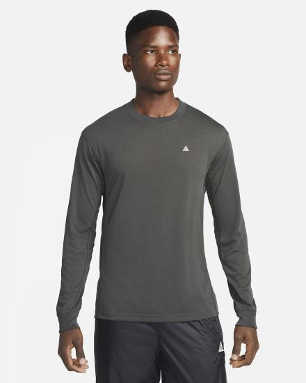 Nike Dri-FIT ACG "Goat Rocks" Long-Sleeve Top Muške Košulje Tamno Sive Bijele | HR-37046MZSK