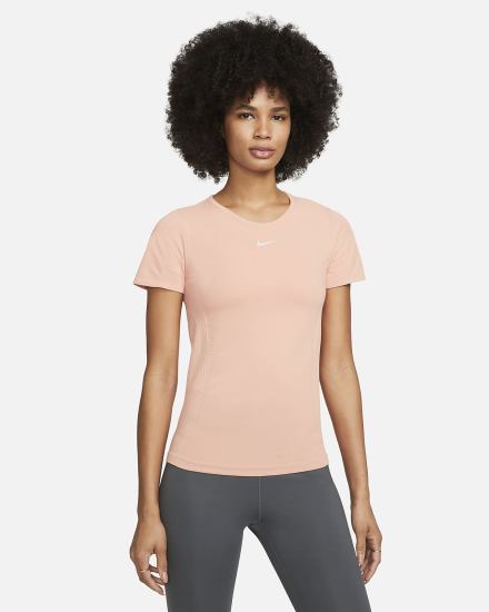 Nike Dri-FIT ADV Aura Slim-Fit Short-Sleeve Top Ženske Majice Roze | HR-81620OIWY